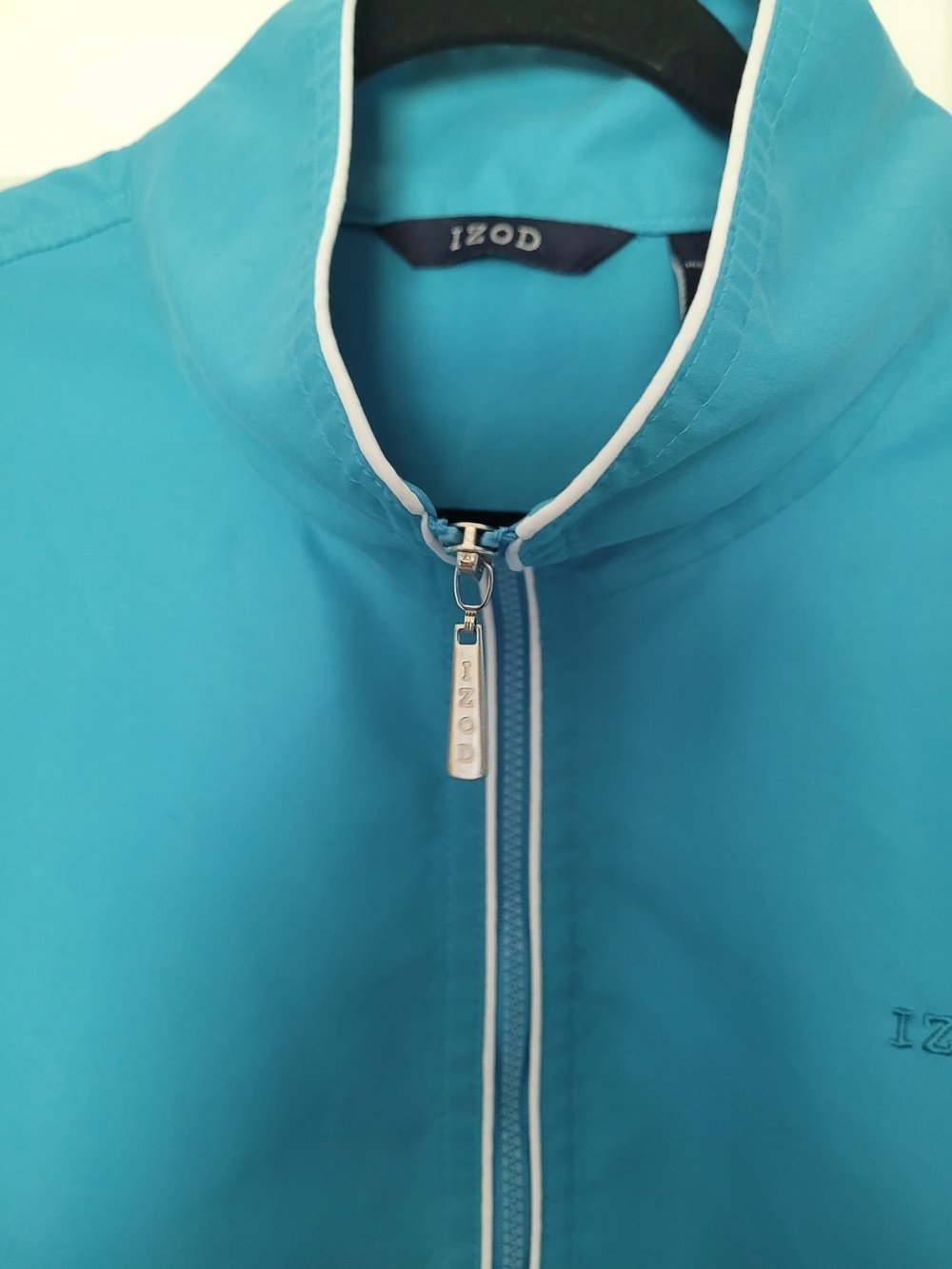 Women's Izod Turquoise Blue Pullover 3/4 Zip Lightweight  Jacket Size Large - Picture 3 of 15